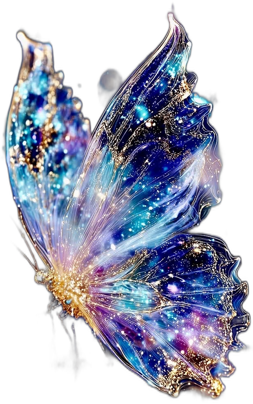 Borboleta de cristal brilhante