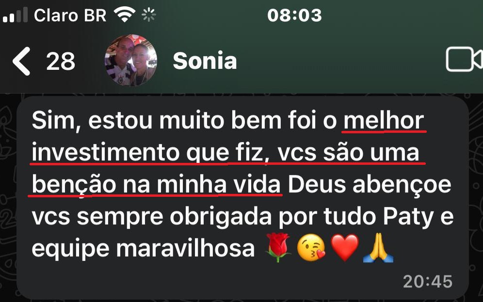 Depoimento de Sonia, aluna da Minha Melhor Vida